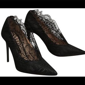 Zara Pointed Toe Lace Pumps